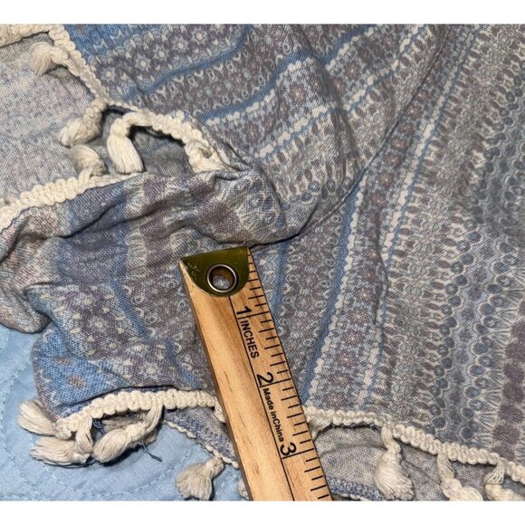 Rewash Womens XL Striped Boho Shorts With Braided Rope Belt & Tassel Trim - Picture 4 of 7